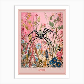 Floral Animal Painting Spider 2 Poster Art Print
