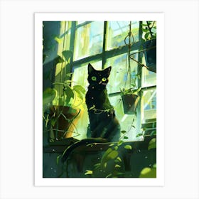 Cat In The Window 9 Art Print