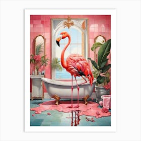 Pink Flamingo Art Print