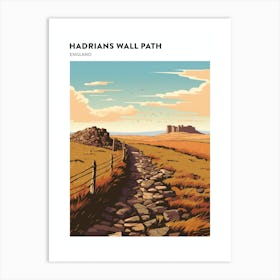 Hadrians Wall Path England 3 Hiking Trail Landscape Poster Art Print