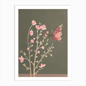 Pink Butterfly 1 Art Print