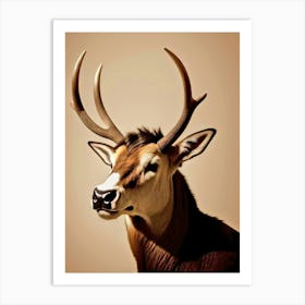 Deer Head 23 Art Print