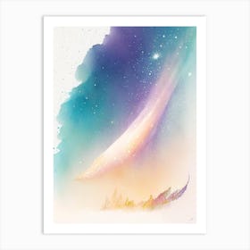 Comet Gouache Space Art Print