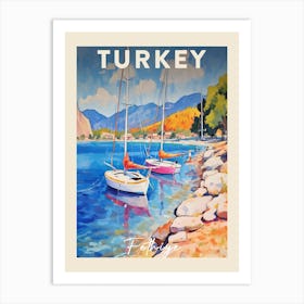 Fethiye Turkey 3 Fauvist Painting  Travel Poster Art Print