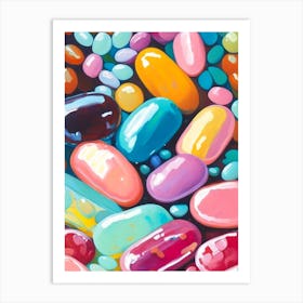 Jelly Beans Candy Sweetie Abstract Still Life Flower Art Print