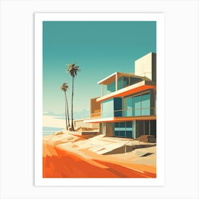 Huntington Beach California Abstract Orange Hues 1 Art Print