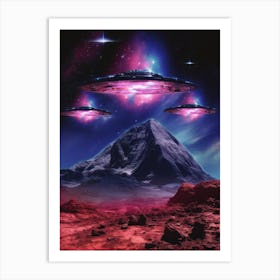 Exploring The Universe | Retro Sci-Fi Art Print