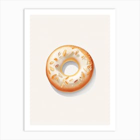 Brunch Bagel Marker Art 1 Art Print