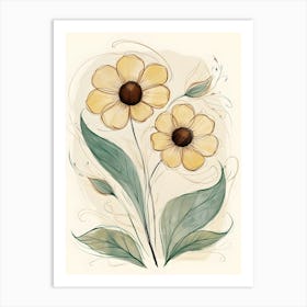 Yellow Daisies Art Print