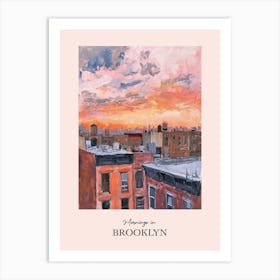 Mornings In Brooklyn Rooftops Morning Skyline 2 Art Print