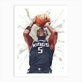 De’Aaron Fox Sacramento Kings Art Print