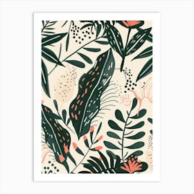 Seamless Tropical Pattern 4 Art Print