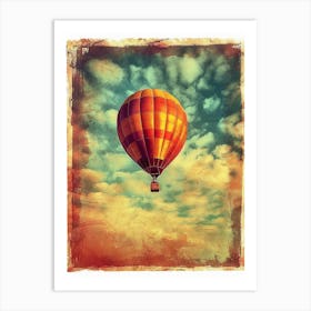 Hot Air Balloon Retro Photo Inspired 4 Art Print