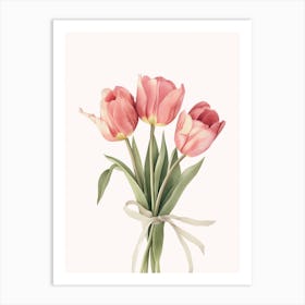 Pink Tulips 1 Art Print