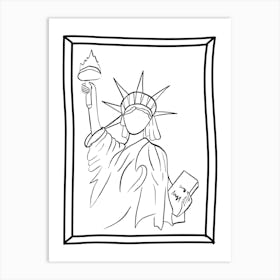 Liberty Holding A Book Art Print