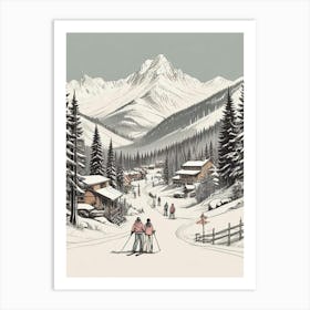 Retro Apres Ski Vintage Artwork (1) Art Print