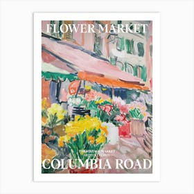 Vintage Flower Market Painting Columbia Road London 4 Art Print