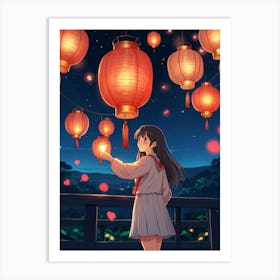 Chinese Lanterns 1 Art Print