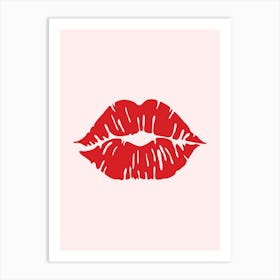 Kissing Lips Art Print