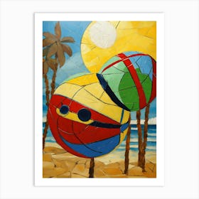 Funny Beach-Sunshine Delights Art Print