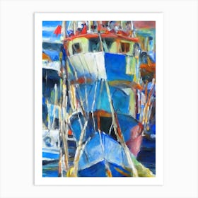 Port Of Dumaguete Philippines Abstract Block 1 harbour Art Print