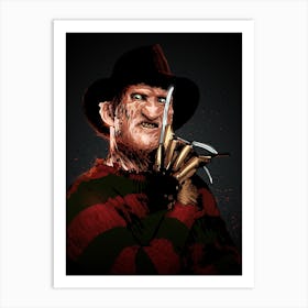 Freddy Krueger Horror Art Print