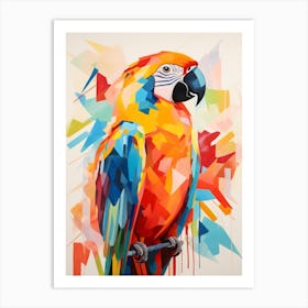 Bird Painting Collage Macaw 2 Art Print