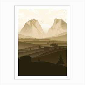 Landscape In The Mountains Art Print