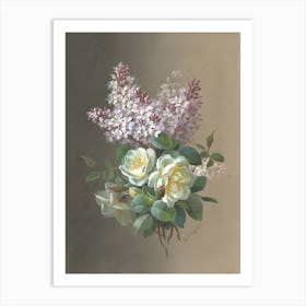 Lilas And Roses Art Print