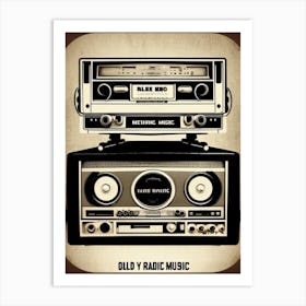 Old Y Radio Music Art Print