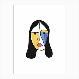 Woman'S Face 128 Art Print