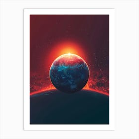 Earth In Space Art Print