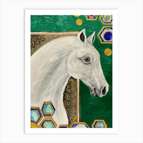 White Horse 5 Art Print