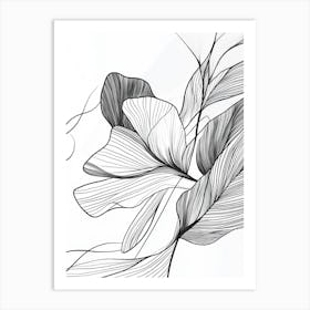 Abstract Black And White Drawing Art Print