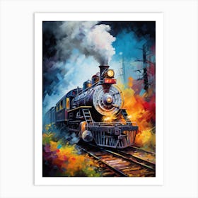 Train On The Tracks Art Print