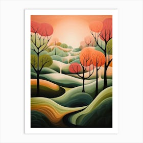 Meadow Abstract Minimalist 9 Art Print