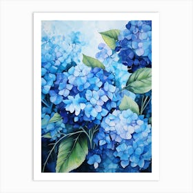 Blue Hydrangeas 4 Art Print