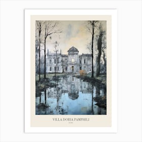 Winter City Park Poster Villa Doria Pamphili Rome Italy 2 Art Print