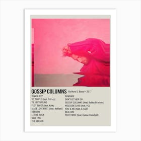 GOSSIP COLUMNS By Marc E. Bassy - 2017 Poster Art Print