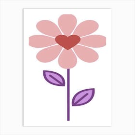 Heart Shaped Flower 1 Art Print