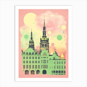 Copenhagen In Risograph Style 3 Art Print