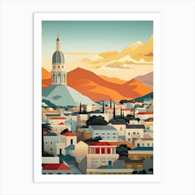 Cape Town, South Africa, Graphic Illustration 2 Art Print