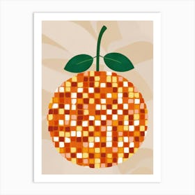 Orange Mosaic 51 Art Print