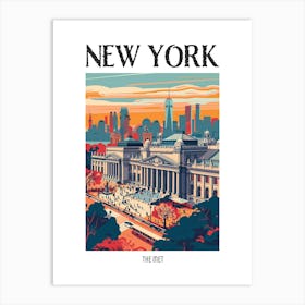 The Met New York Colourful Silkscreen Illustration 2 Poster Art Print