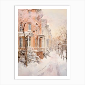 Dreamy Winter Painting Boston Usa 1 Art Print