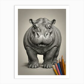 Hippo 16 Art Print