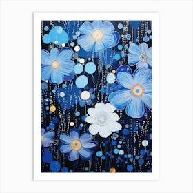 Blue Flowers 34 Art Print