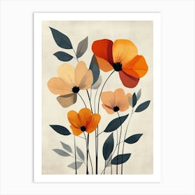 Orange Poppies 7 Art Print