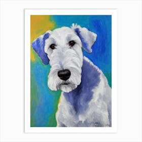 Bedlington Terrier Fauvist Style Dog Art Print