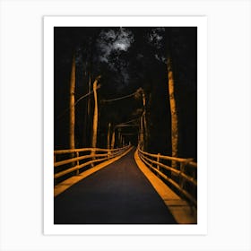 Bridge In The Woods Art Print